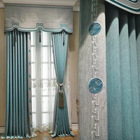 modern simple high end living room shade curtain light luxury atmosphere new chinese bedroom bay window custom curtain cloth