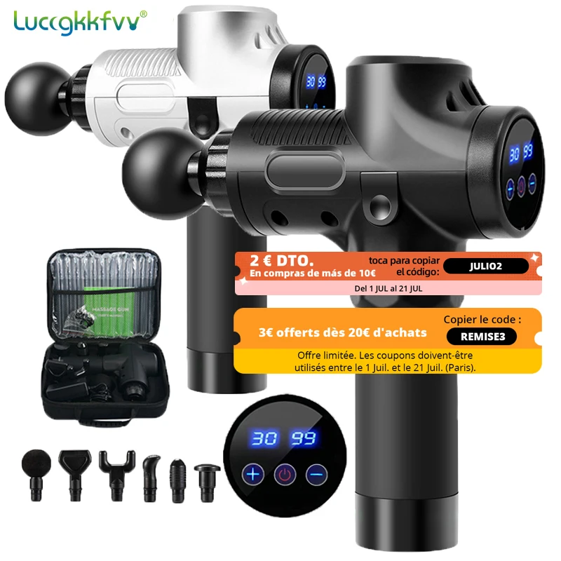 Массажный пистолет для глубокого массажа тела снятия боли в мышцах и релаксации