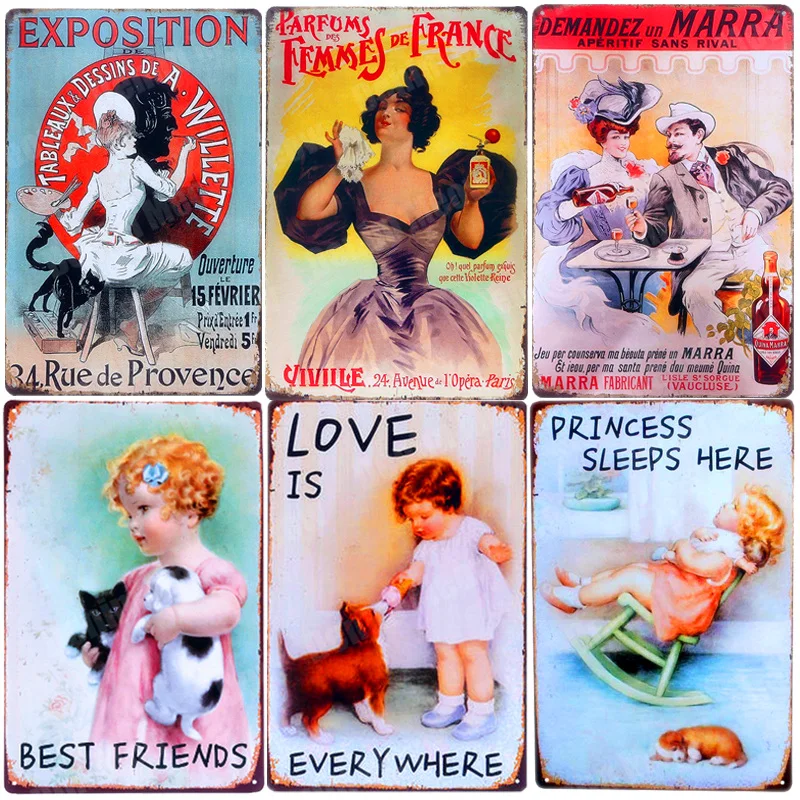 Best Friends табличка Femmes De France винтажные металлические оловянные вывески для бара паба домашний декор любовь везде настенные художественные наклейки подарок N328