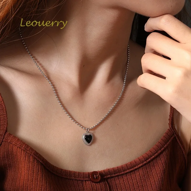 Leouerry 925 стерлингового серебра стильный элегантный кулон &quotСердечко&quot