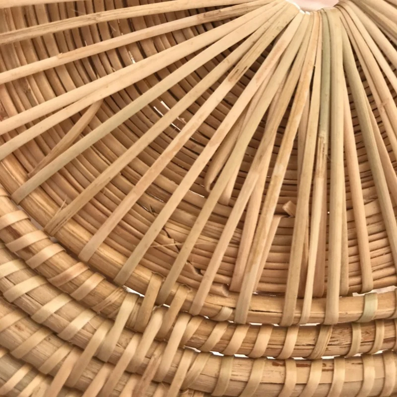 Поднос для фруктов из ротанга винтажная плетеная круглая тарелка хлеба ручной