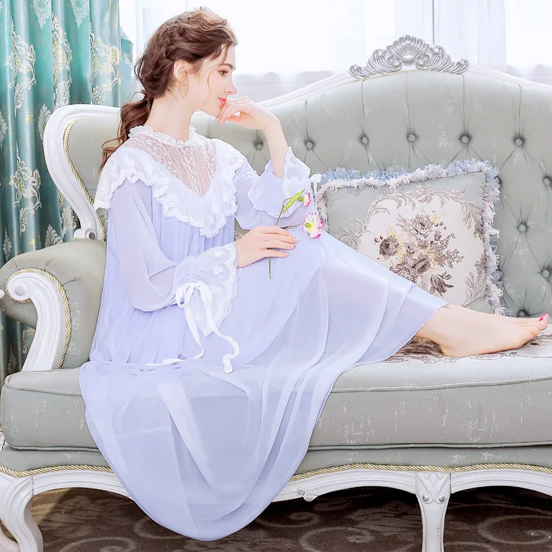 Осенняя белая ночнушка из модала винтажная длинная ночная рубашка супермягкая