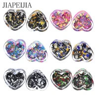 colourful acrylic ear tunnels and plugs heart shaped ear stretching gauge expander body jewelry 6 25mm