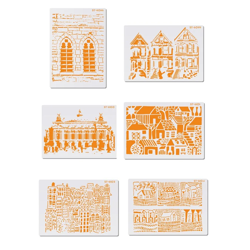 

Домашнее здание, трафарет для торта, настенные палочки для живописи, домашний декор, сделай сам, скрапбукинг, фотошаблон, инструменты для то...