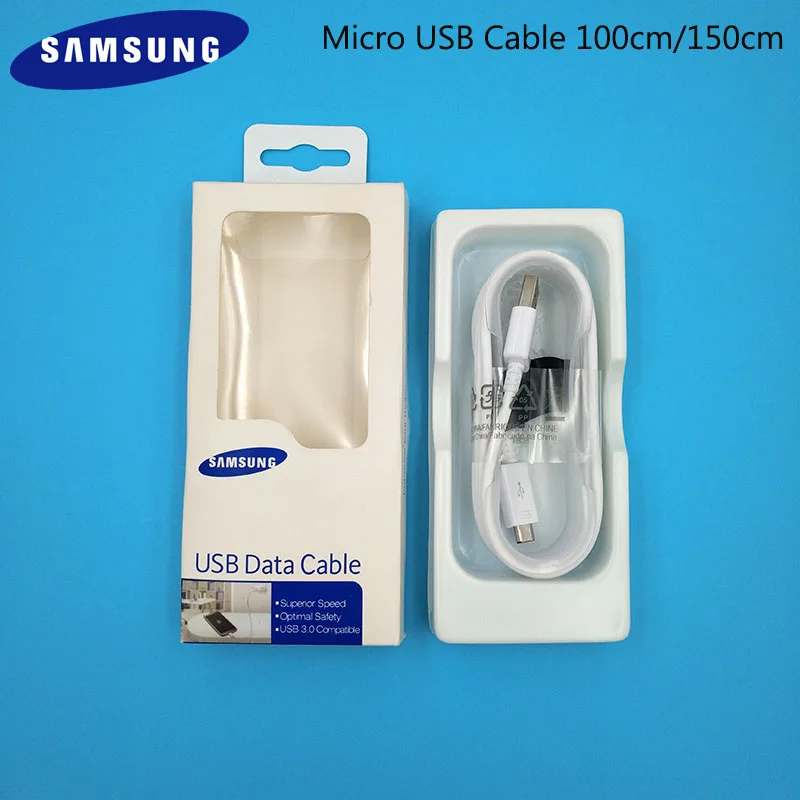 Оригинальный Samsung A10 M10 кабель для быстрой зарядки 100 см 150 Micro USB передачи данных