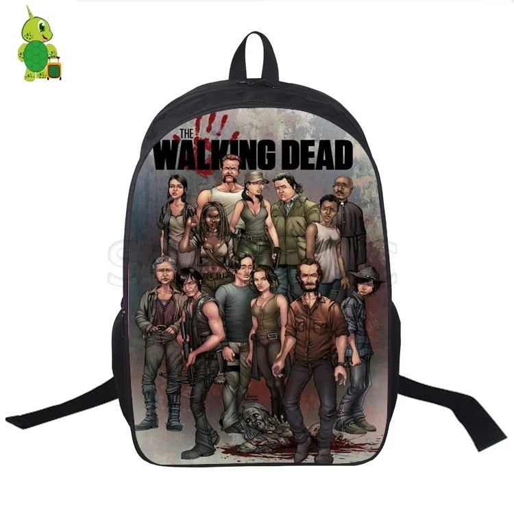 2 Рюкзак The Walking Dead для женщин и мужчин, дорожный рюкзак Rick Grimes, рюкзак для ноутбука с рисунком, школьная сумка для мальчиков и девочек - Цвет: 2