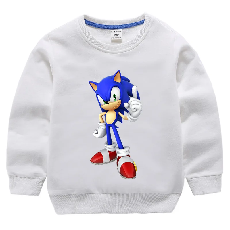 

Children's Hoodies Kids sonic the hedgehog Funny Cartoon Sweatshirts Baby Cotton Pullover Tops Girl Boy Autumn Clothes 1-10 Year