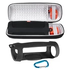 Сумка для хранения 2 в 1 EVA, жесткий чехол на молнии + Мягкий силиконовый чехол для JBL Charge 4, Bluetooth Колонка для JBL Charge4