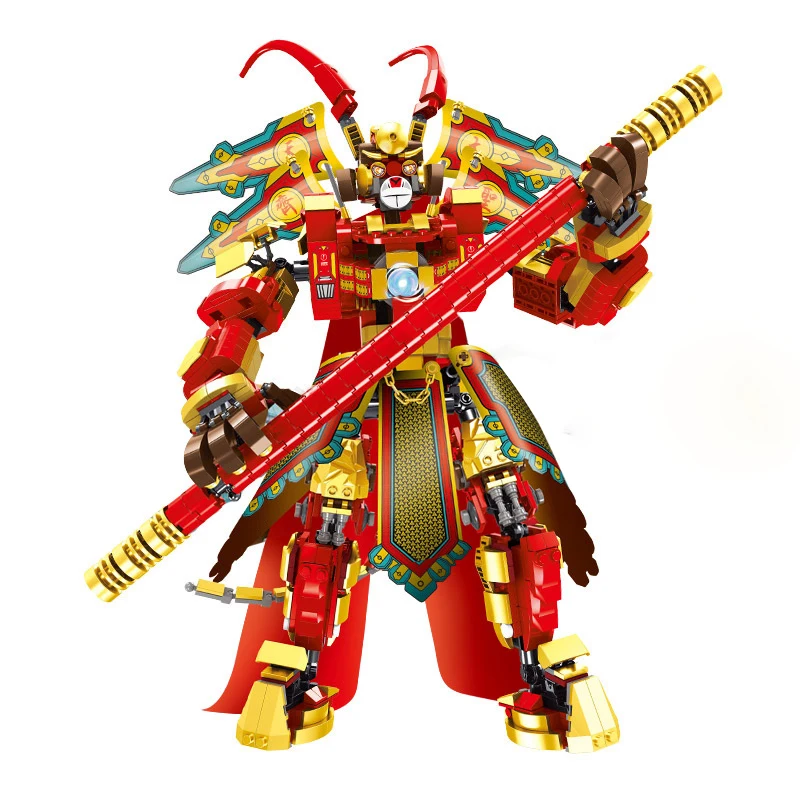 

Building blocks 82220 1140pcs 5 figures Compatible lepining monkie kid Bricks Monkey King Warrior Mech toys for children