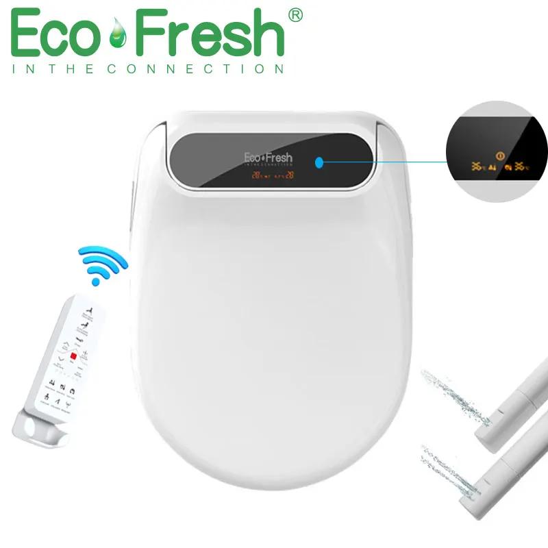 Умное сиденье для унитаза Ecofresh биде электрическая крышка тепловое