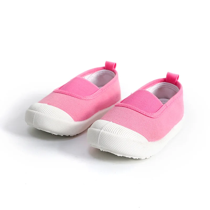 Children Canvas Shoes Girls Sneakers Fashion Anti-Slippery Flat Kids Loafers Breathable School Candy Color Casual | Детская одежда и