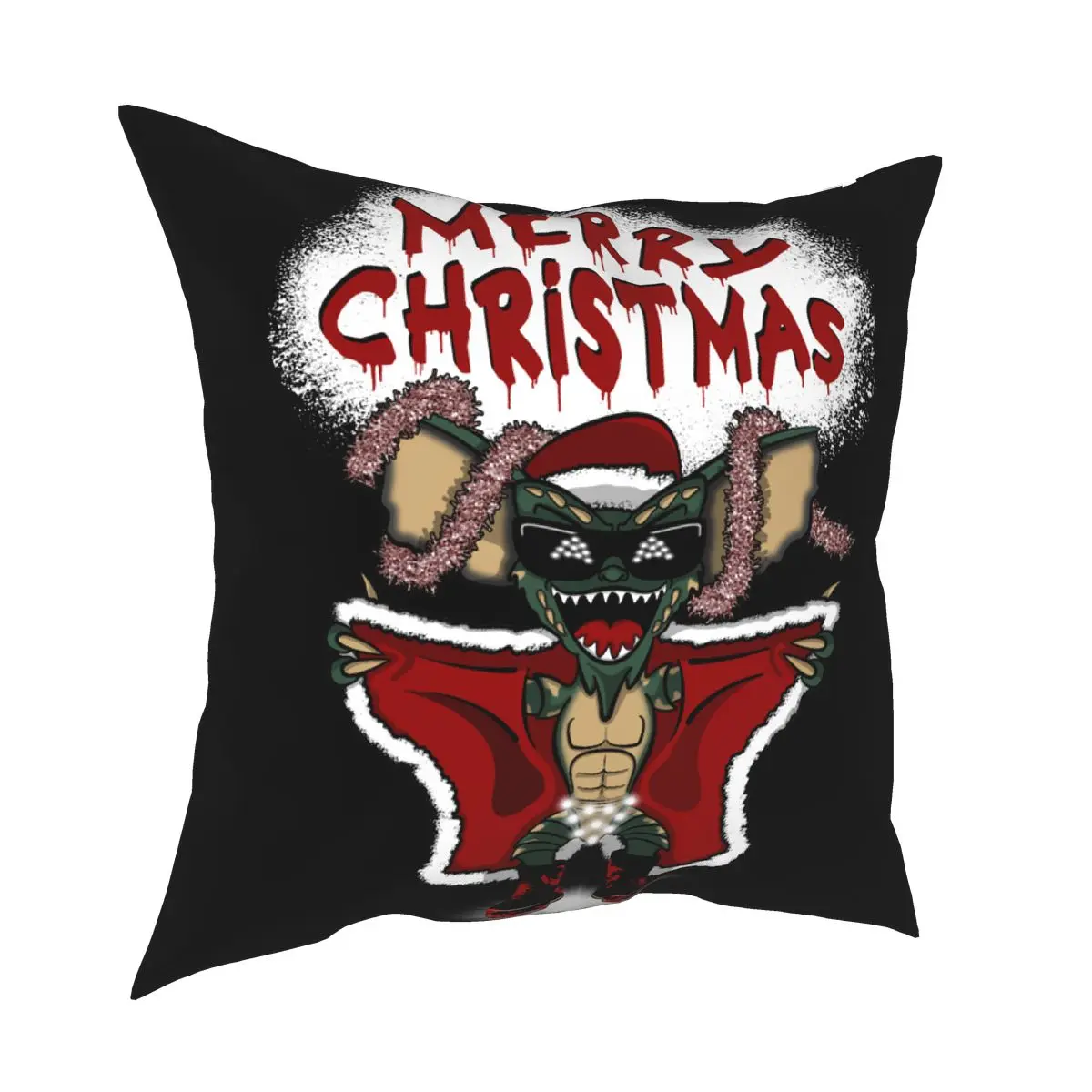 

Flashing Through The Snow Pillowcase Printed Polyester Cushion Cover Decor Gremlins Throw Pillow Case Cover Home 45*45cm