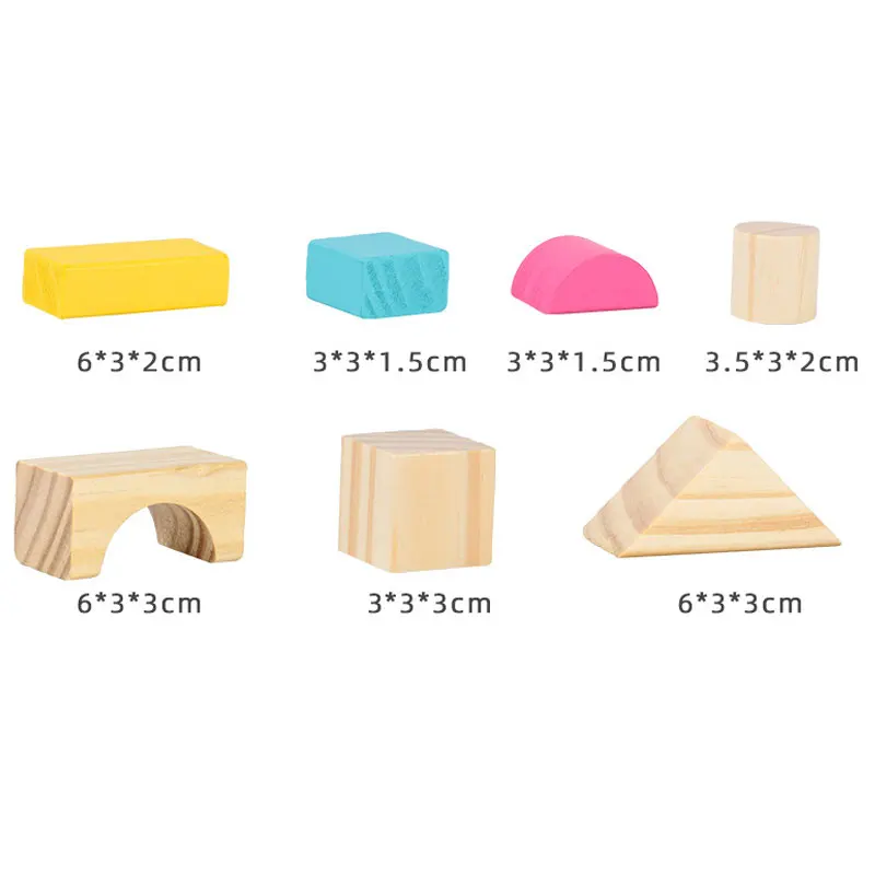 26 шт. детские деревянные блоки строительные игрушки для малышей укладка кирпичи
