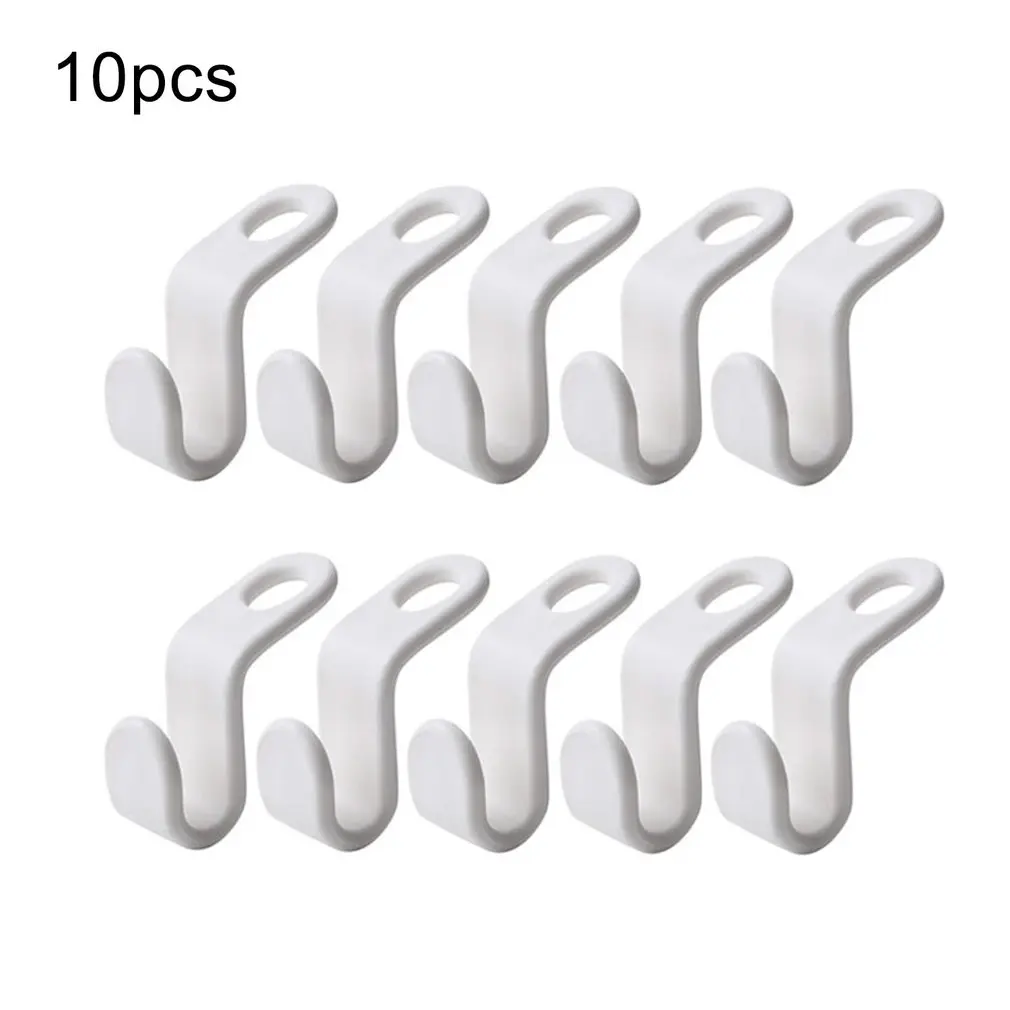 

10pcs Hot New Clothes Hanger Hook Folding Storage Clothes Rack Wardrobe Hanging Hanger Connection Hook Space Saving Connectors