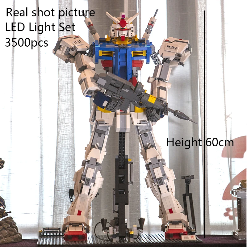 Новый мс Super Robot войны меха воина гундама Technic 3500 шт. модель RX78 2 с фиксированным