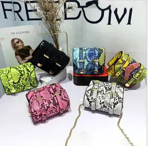 Новая модная камуфляжная Диагональная Сумка со змеиным узором с индивидуальной цепочкой, маленькая сумка и кошелек с карманом в 2019 году