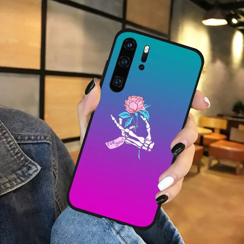 

Rose flower love hand Phone Case For Huawei honor Mate P 9 10 20 30 40 Pro 10i 7 8 a x Lite nova 5t