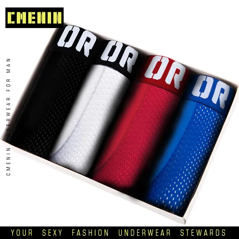 Трусы боксеры мужские 4 шт. хлопковые дышащие удобные трусы шорты внутреннее