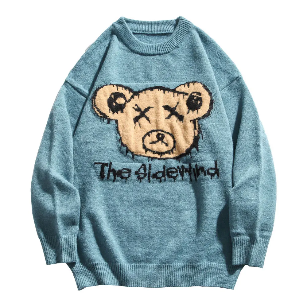 

Knitted Bear Jumpers Sweaters Pullover Knitwear Tops
