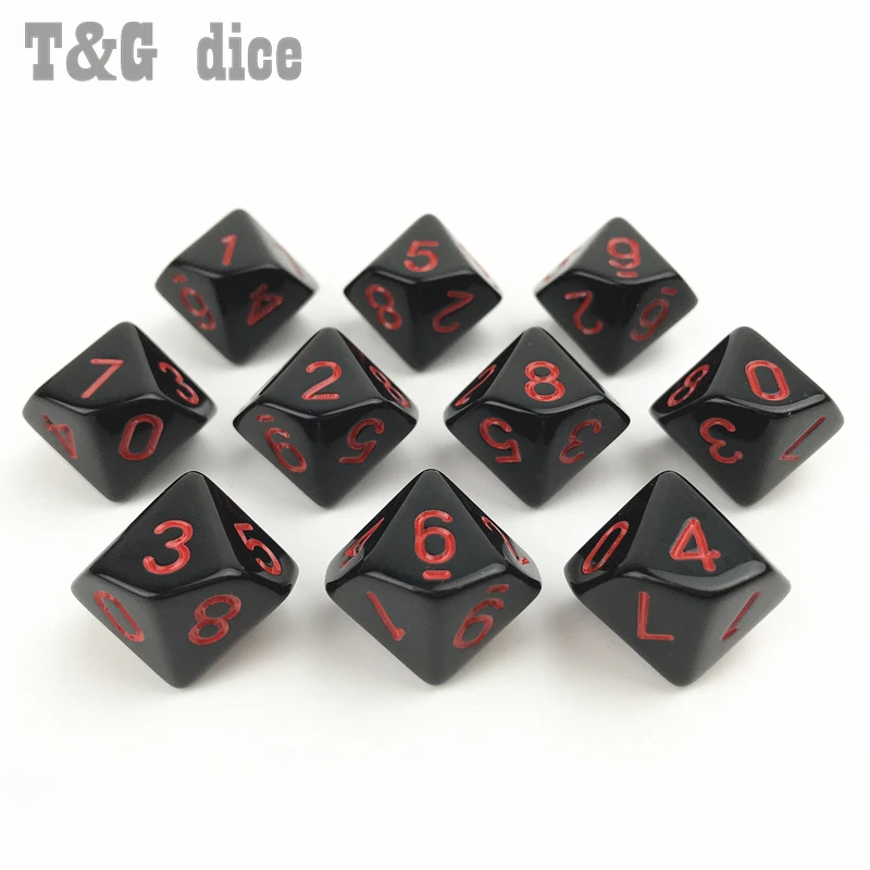 T & G высококачественные однотонные черные X красные точки эффект многогранные