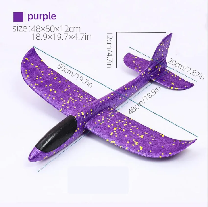 

New 48CM Hand Throw Airplane EPP Foam Launch Fly Glider Planes Model Aircraft Outdoor Fun Toys for Children Party Game Boys Gift