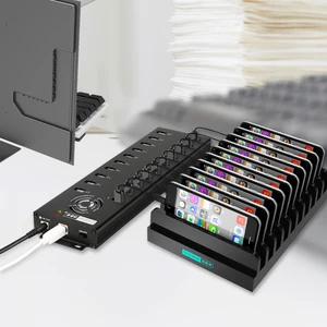 Sipolar 20 портов USB 2,0 HUB с адаптером питания переменного тока 12 В 10 А для периферийных устройств телефонов, ПК, ноутбуков