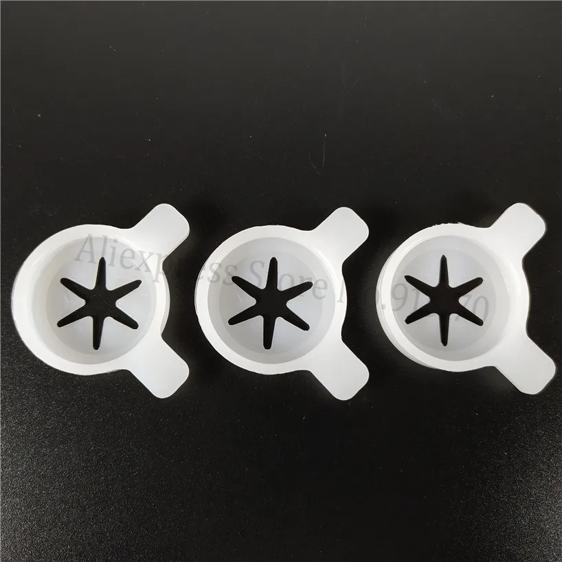 

3 In 1 Modeling Lid Fittings Ice Cream Machine Spare Parts Hexagram Snowflake Shaped Caps Nozzle Accessories 29mm Inner Diameter