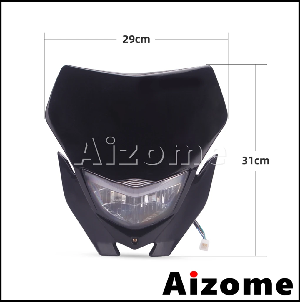 Фара светодиодная WR для мотоцикла белая синяя двойная Honda Suzuki Kawasaki Yamaha 250 450 CRF 125 85