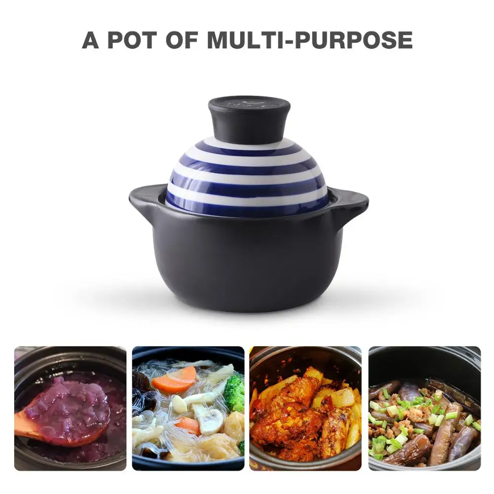 Мини керамическая кастрюля миска для детского питания многофункциональная