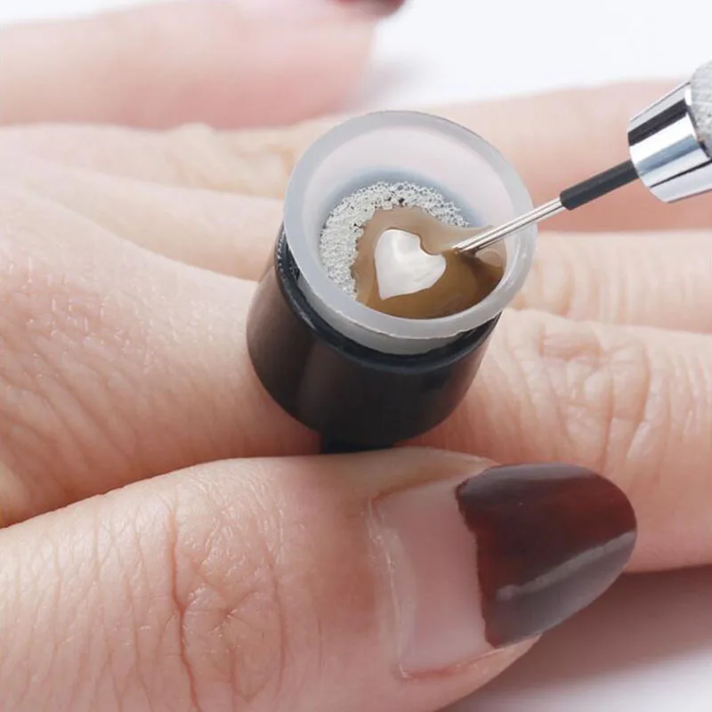 Одноразовая чашка для чернил татуировок с губкой пластиковая микроблейдинговая