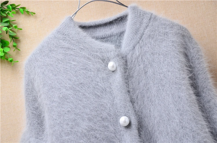 

fashion women ladies Fur Coat Mink Cashmere knit loose thicke soft warm rabbit fur sweater jackets winter spring clothing mantle