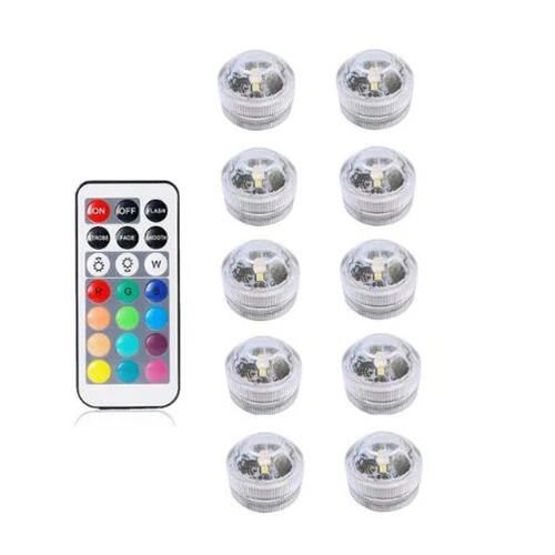 1remote 10Light Водонепроницаемый светодиодный светильник для подводного плавания, светильник для бассейна с пультом дистанционного управления, светильник 3 см, Алмазная форма, ваза для дайвинга, украшение для помещений - Испускаемый цвет: 1remote 10Light