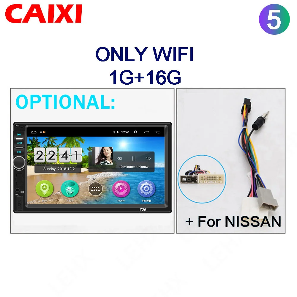 cx-726-NISS Автомобильный Android 8,1 стерео радио gps навигация Bluetooth wifi Универсальный 2din авто стерео радио четырехъядерный аудио мультимедиа воспроизведение - Цвет: cx-726-NISS