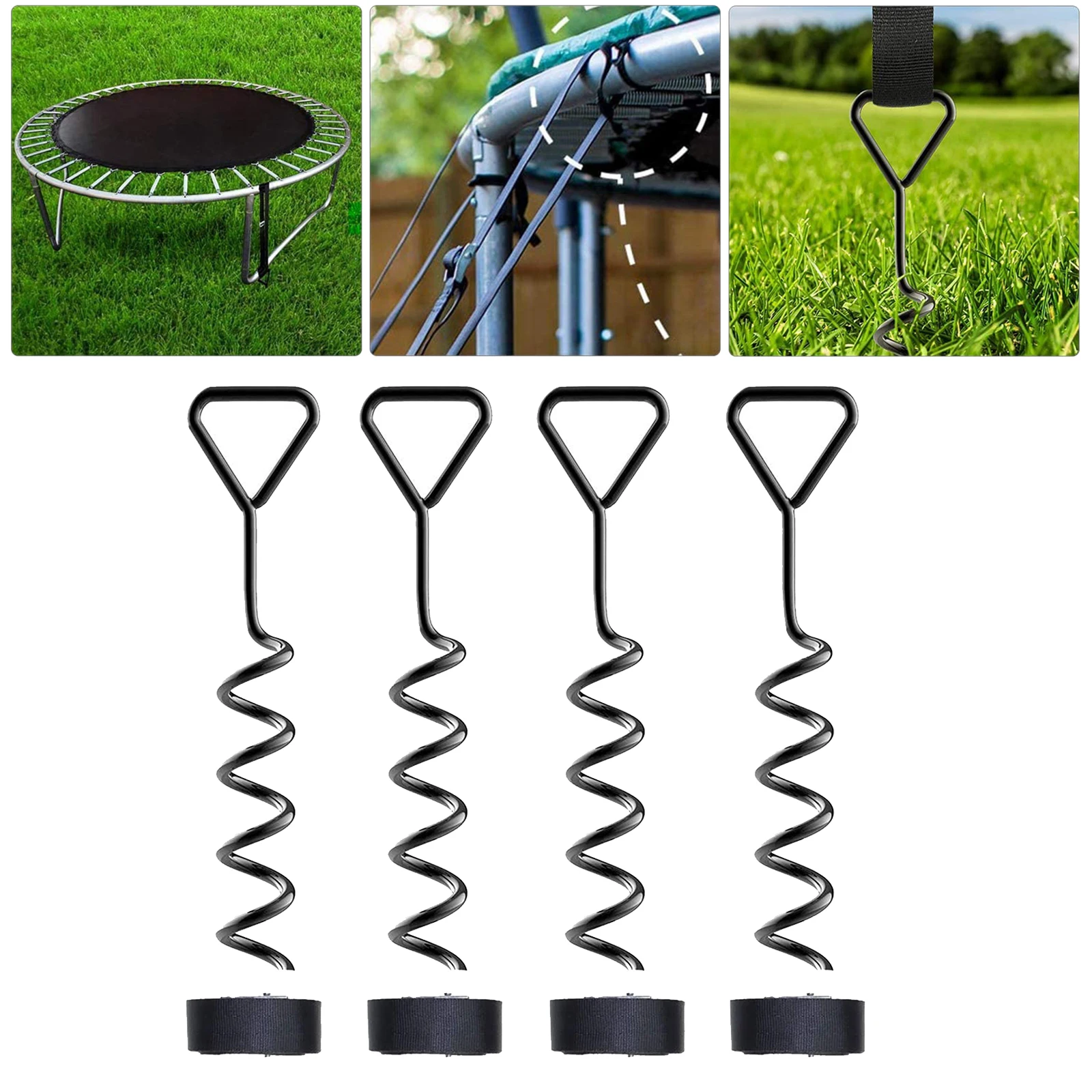 

Fixed Corkscrew Shape Durable Heavy Duty Canopies Outdoor Camping Ground Anchor Trampoline Stakes Windproof Tent Anchors