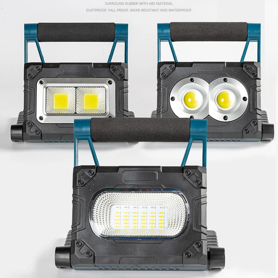

Rechargeable Adjustable Camping Lantern Power Display Built in Battery 30W COB Work Light Portable LED Flashlight USB