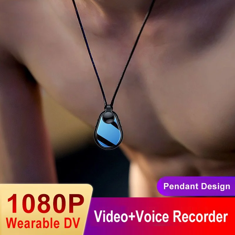 Awesome 1080P Nacklace Pendant Portable body camera mini dv Car dvr video voice Recorder DVR micro clip camcorder