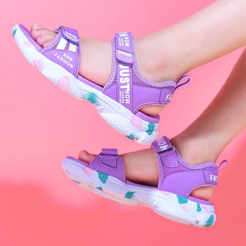 Сандалии для мальчиков и девочек Детская летняя пляжная обувь Модные сандалии