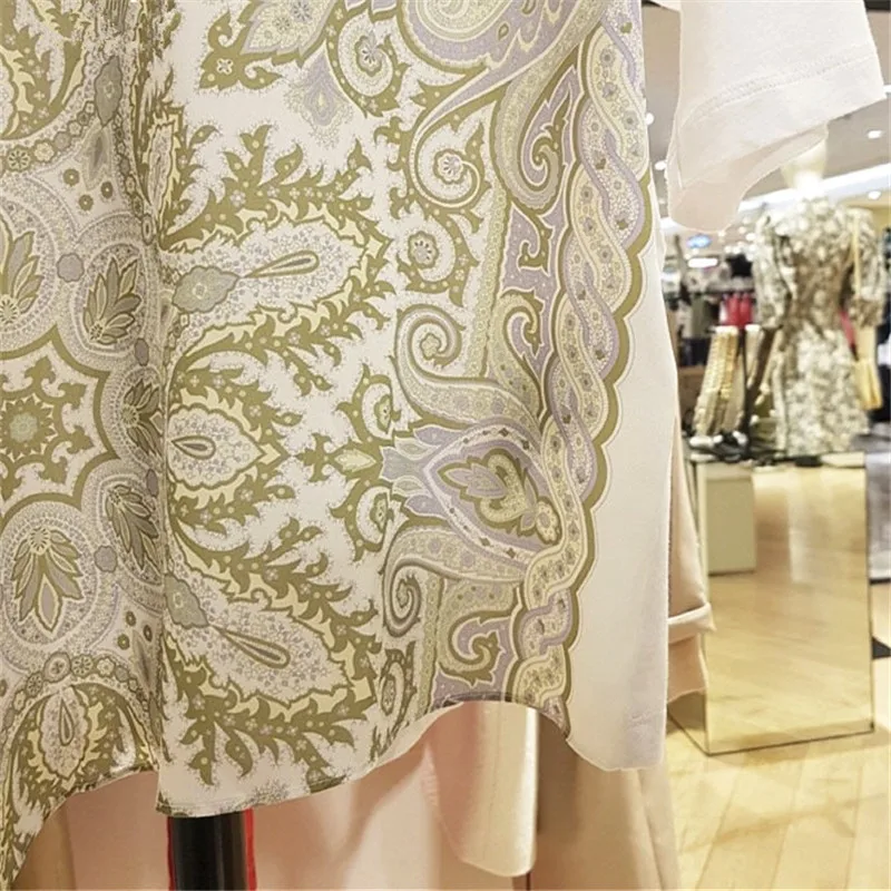 

2021 Summer Fashion Casual Tees Women White Printed Loose Short Sleeve Belt with everything Tees