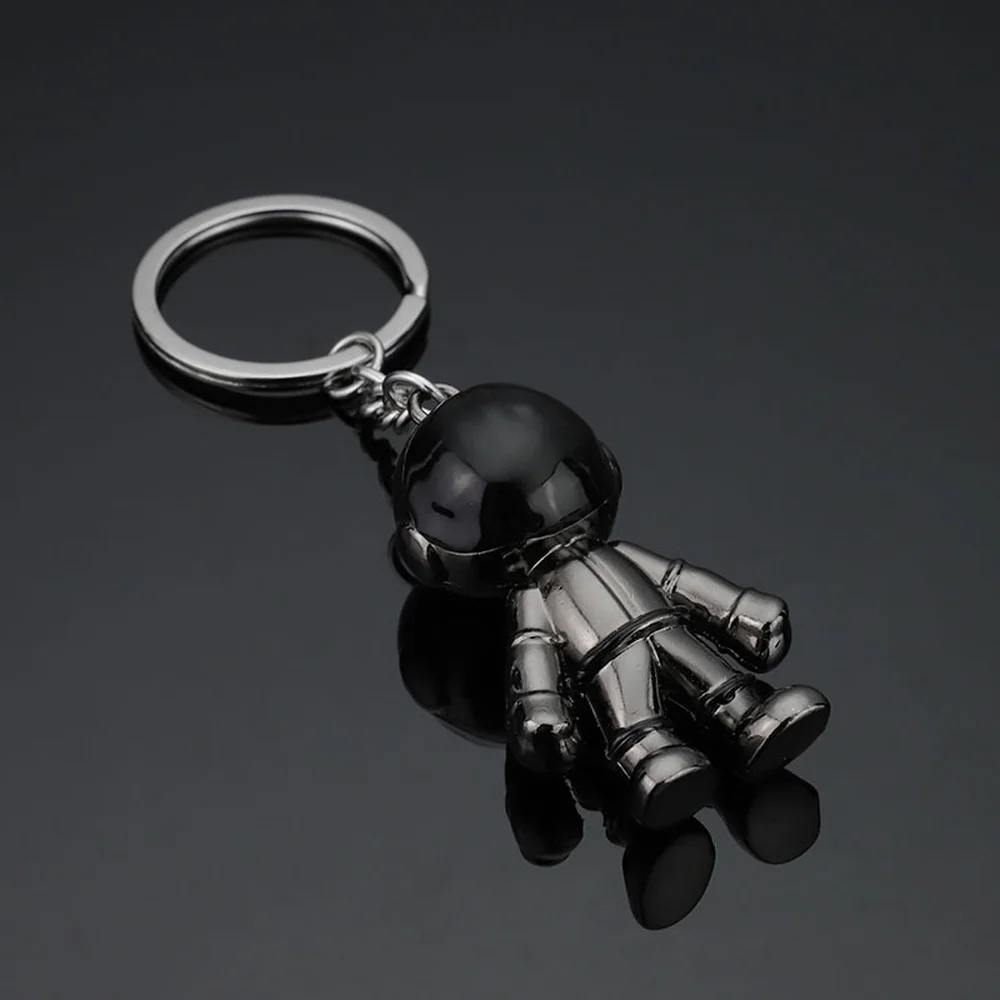 

3D astronaut space robot metal key chain car advertising waist hanging key ring chain pendant accessories