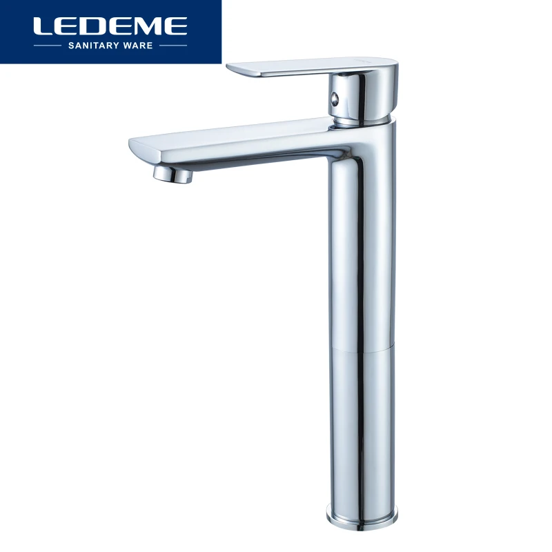 LEDEME хромированный смеситель для раковины на бортике ванной комнаты горячей и