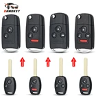 Чехол Dandkey с откидным ключом, модифицированный складной чехол для ключа с дистанционным управлением для Honda Fit Accord Pilot CRV Civic CRV вщик Odyssey Ridgeline HRV