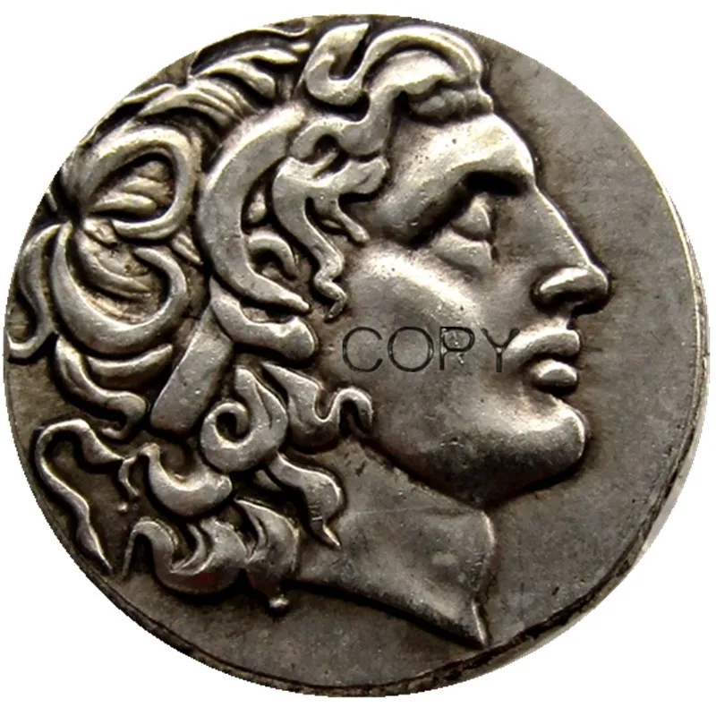 G(01) ALEKSANDER III the Great 336-323 г. До н. Э. Посеребренная копия древней греческой монеты