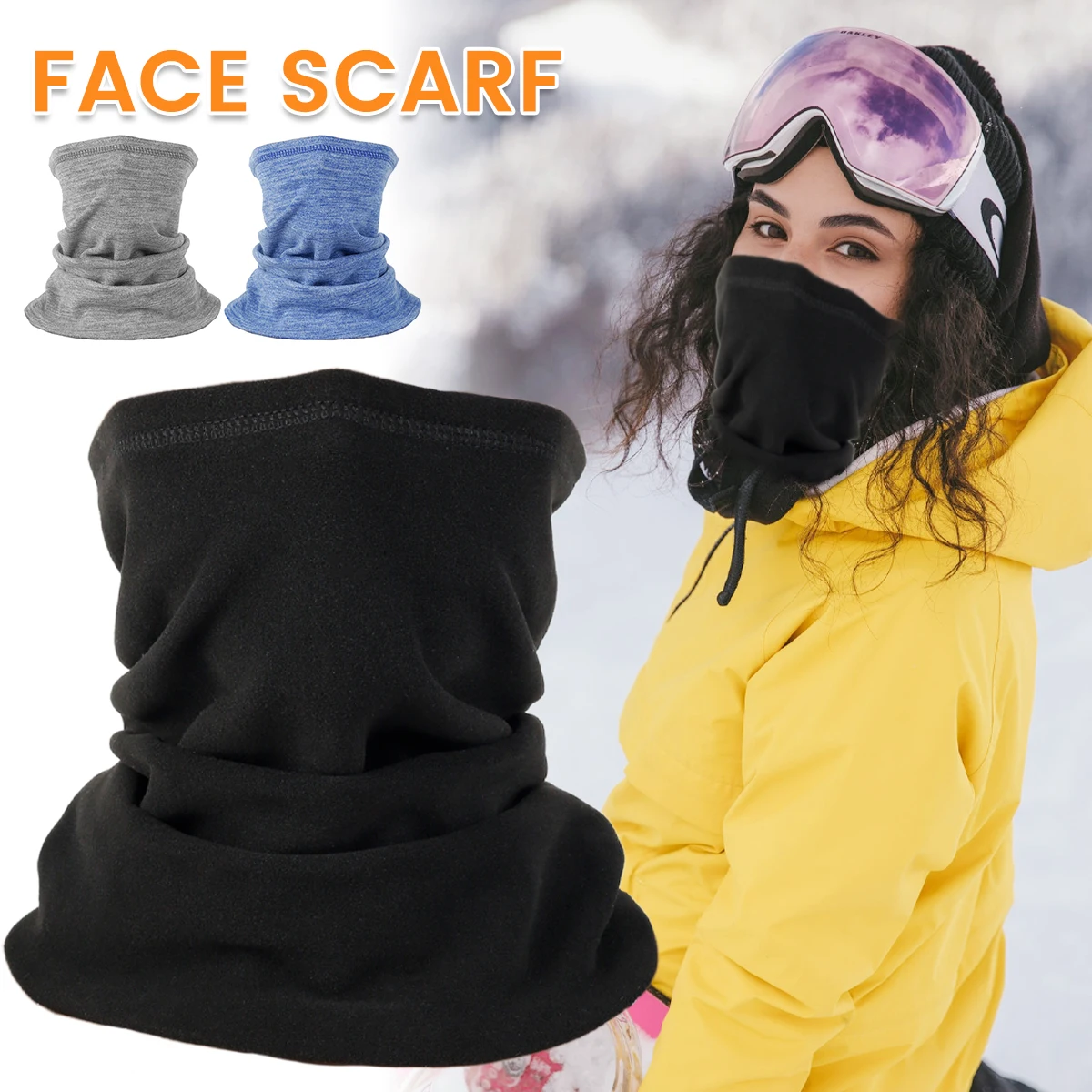 

Winter Neck Warmer Neck Gaiter Safe Cycling Scarf Outdoor Fishing Ski Half Face Cover Shield Neck Gaiter Warmer Bandana Scarves