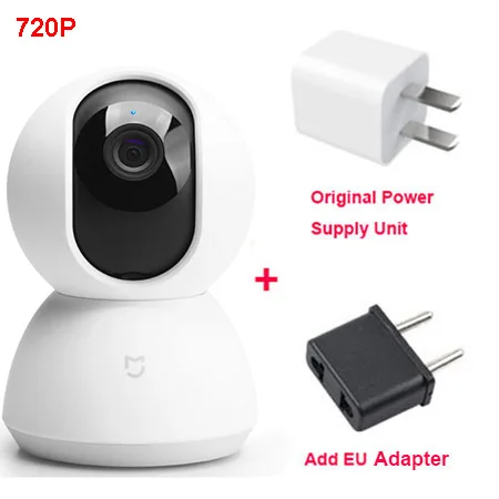 720P Add EU Plug Оригинальная камера Xiaomi Mijia, 360 градусов, домашняя панорамная Wi-Fi камера, ночное видение, умная камера, веб-камера, видеокамера AI Enhanced Motion - Цветной: 720P Add EU Plug