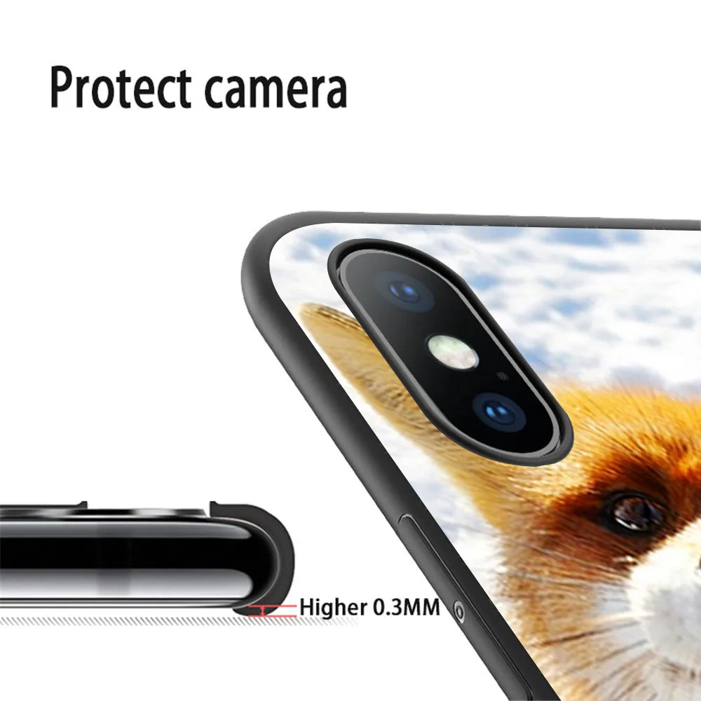 Coque забавные кольцо с лисьей мордочкой и крупным планом чехлы для мобильного