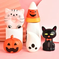 halloween slow rising squeeze squishies toy pumpkin decompression toy black cat triangle monster ghost stress relief toy