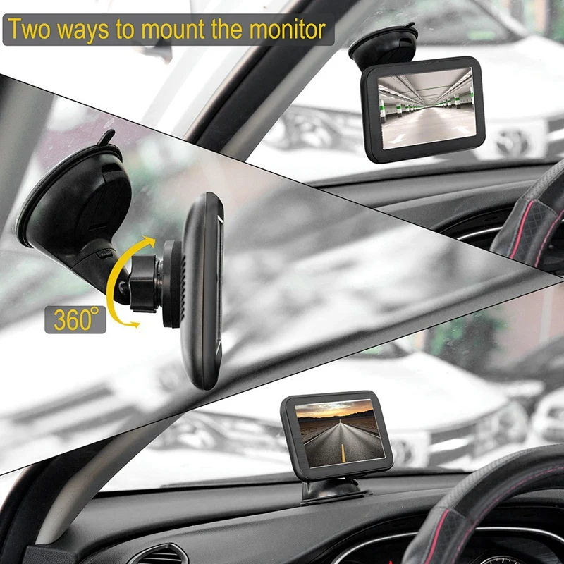 

5 Inch AHD Wireless Car Reversing Monitor Display Vehicle Auto Sn Rear View Back Up Recorder Wifi Camera