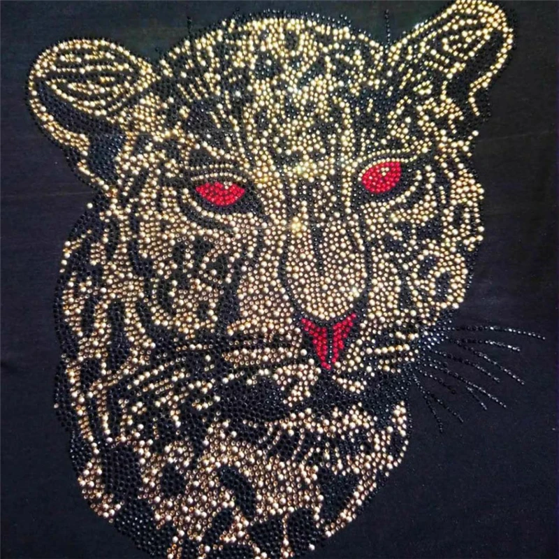 

Comfortable Breathable Polo Classic Sports Spring Men's T-Shirt High Quality Hot Diamond Leopard Style Super Large