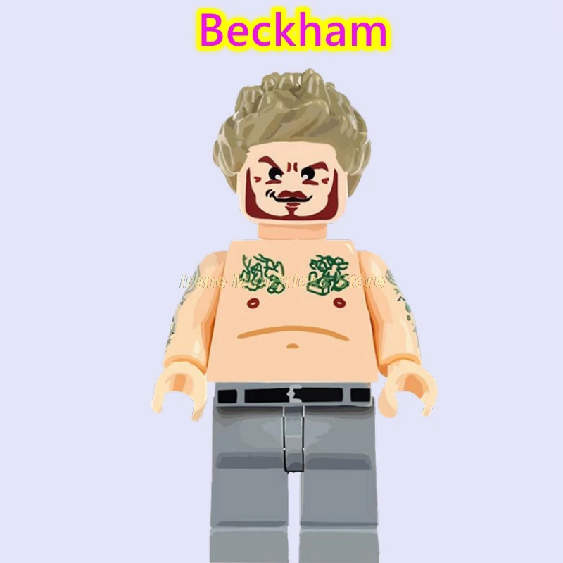 Beckham Football Player Cristiano Ronaldo Neymar Beckham Kobe Bryant Messi Pogba Modric Labron James Toys For Children Building Blocks - Цвет: Beckham