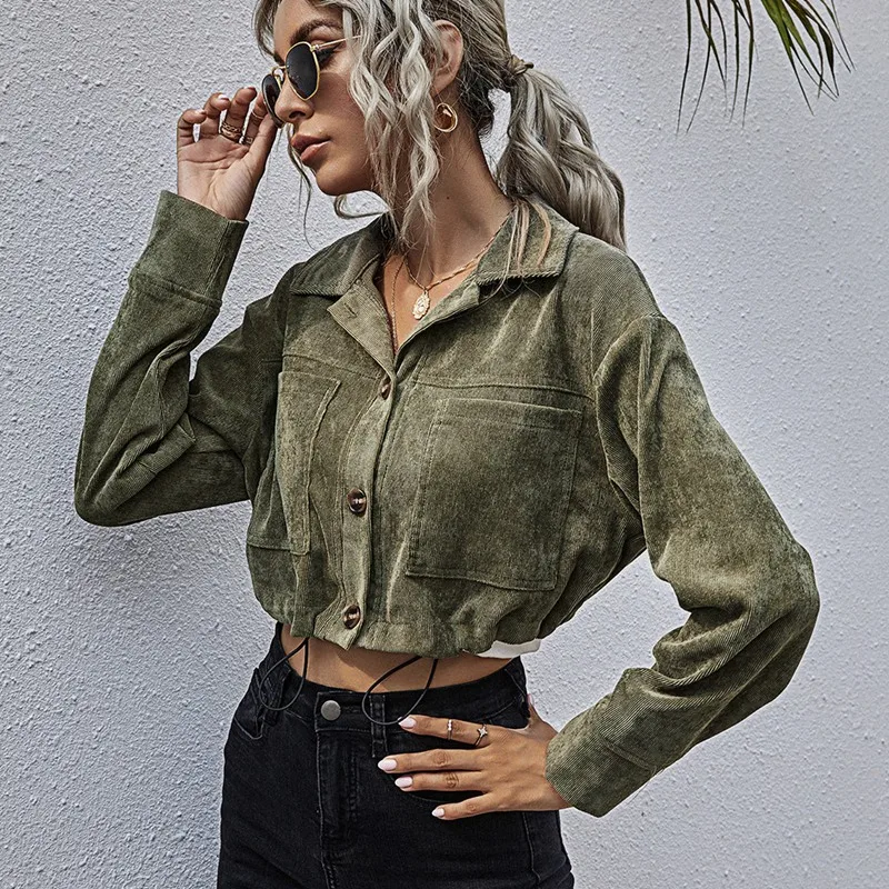 

Повседневные пальто и куртки для женщин на пуговицах с длинным рукавом и отложным воротником с карманами Женская осенне-зимняя верхняя оде...